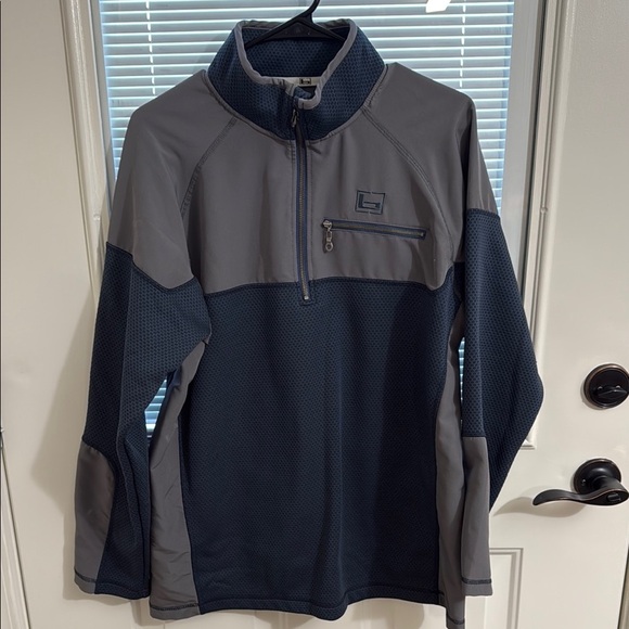 Banded Men's Gray and Blue Half-Zip Jacket Size L - Picture 1 of 5